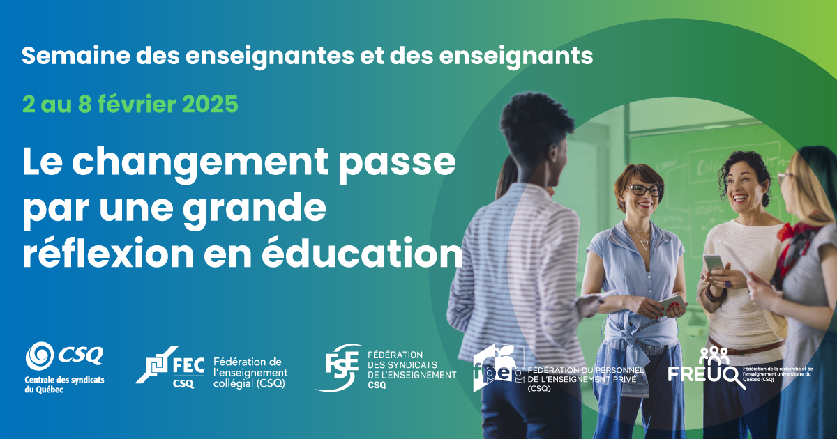Semaine des enseignantes et enseignants – Centrale des syndicats du ...